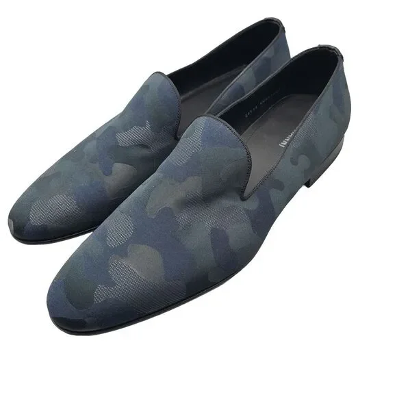Magnanni Camo Loafers Magnanni Guapo Sky Camo Print Formal Venetian Loafers Blue  main image 4